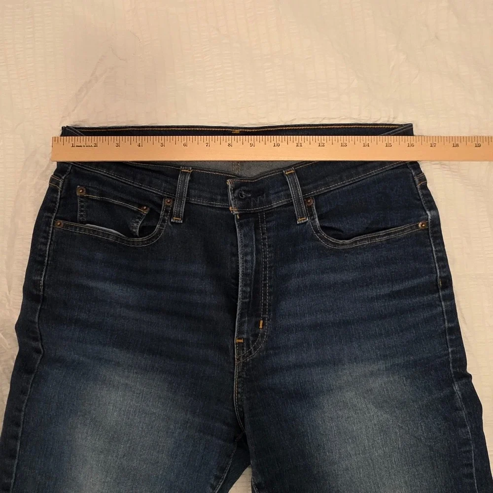 Levis 724 High Rise Straight Jeans Dark Wash Denim Blue Pants Mens 32x30